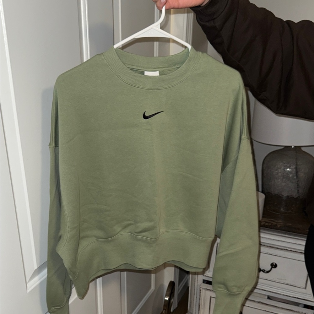 Nike Women's Olive Crew Neck Sweater